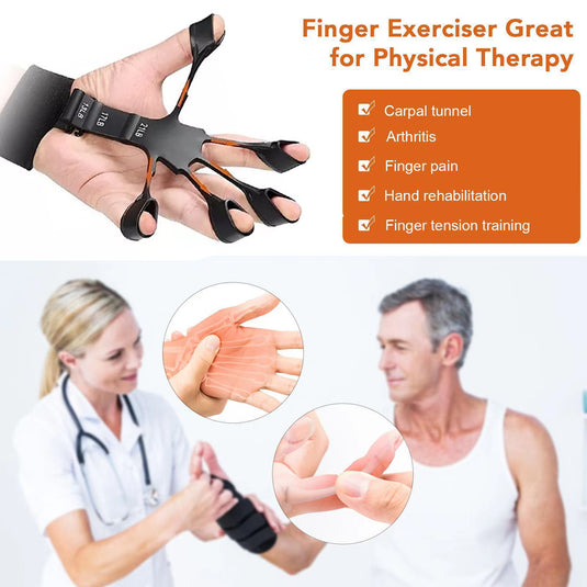 Adjustable Finger Exerciser Resistance Levels for Grip Strength Hand Therapy