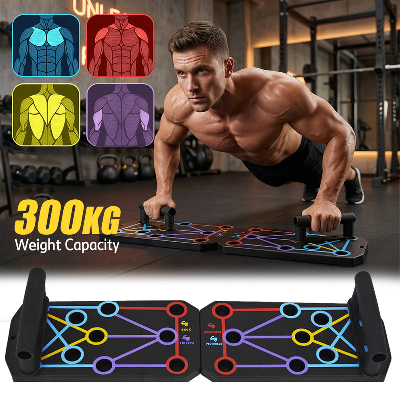 Load image into Gallery viewer, PORIYA Foldable Push Up Board Multi-Position Home Gym Fitness Workout Pushup Stand
