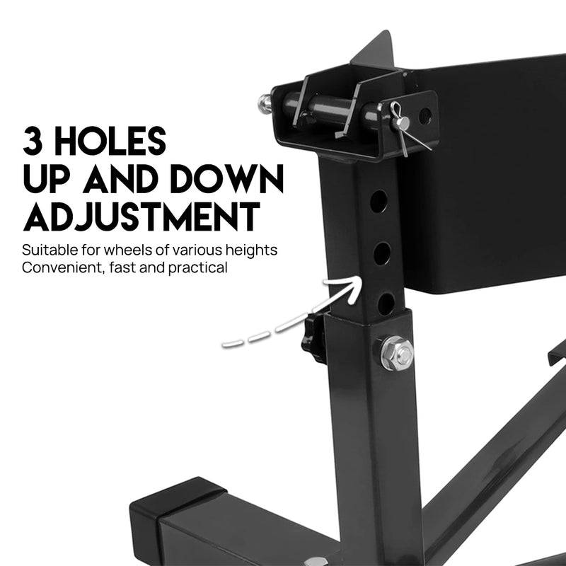 Load image into Gallery viewer, PORIYA Adjustable Motorcycle Front Wheel Chock Motorbike 10"-21" Trailer Stand
