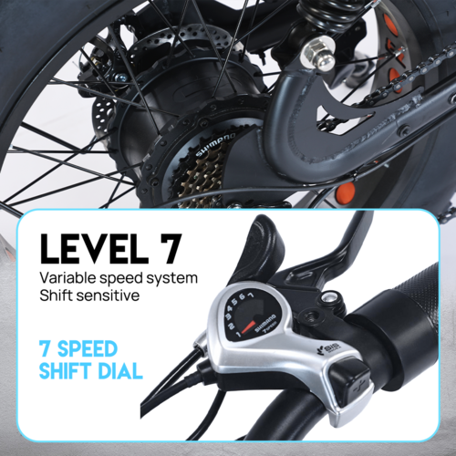 Load image into Gallery viewer, Electric Bicycle Ebike 48V 2000W Mountain Bike 20&quot; Fat Tire Shimano 7 Speed
