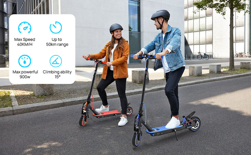 Load image into Gallery viewer, Exclusive 900W 40KM/H Electric Scooter Foldable Travel E-Bike w/ Shock Absorber
