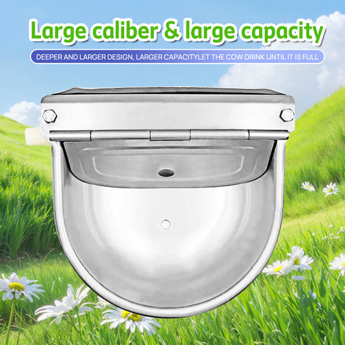 Load image into Gallery viewer, PORIYA Stainless Pipe Water Trough Bowl Auto Drinking For Dog Horse Chicken Auto Fill
