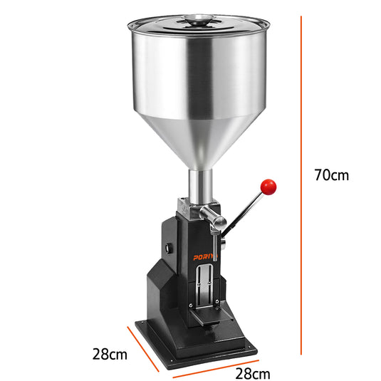 PORIYA Manual Liquid Filling Machine Paste Bottle Filler 5-100ml Adjustable