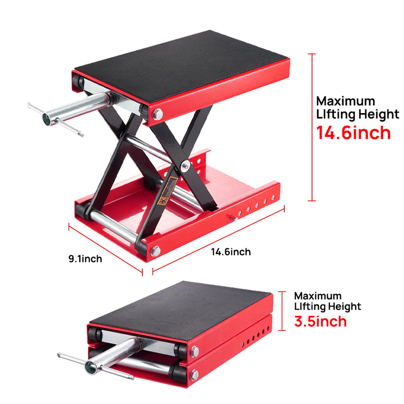 Load image into Gallery viewer, PORIYA 1100lb Motorcycle Scissor Lift Stand 500KG Motorbike Lift Working Bench ATV Jack
