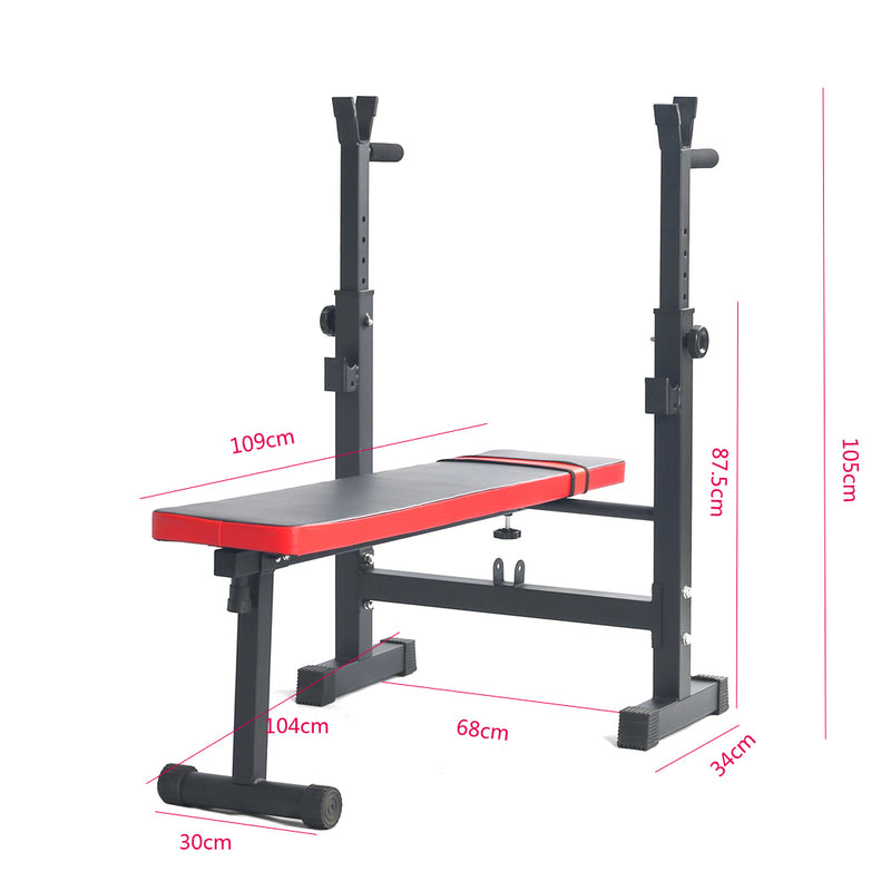 Load image into Gallery viewer, BLACK Weight Bench Press Squat Rack Incline Fitness Home Gym Equipment
