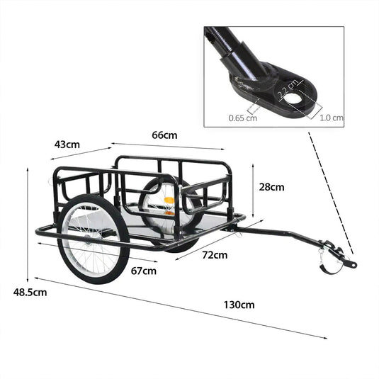 PORIYA Bicycle Cargo Luggage Trailer Cart Bike Wagon Carrier Trailer 16