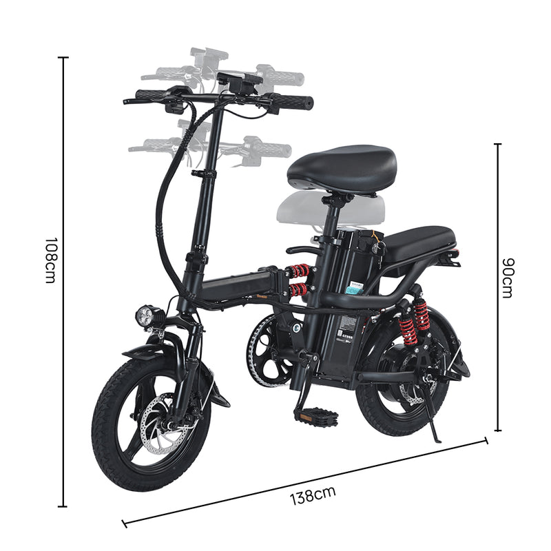 Load image into Gallery viewer, Foldable Electric Bicycle 1000W 50KM/H Protable Commuter Travel Bicycle E Bike 48V
