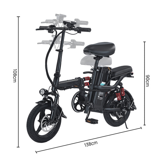 Foldable Electric Bicycle 1000W 50KM/H Protable Commuter Travel Bicycle E Bike 48V