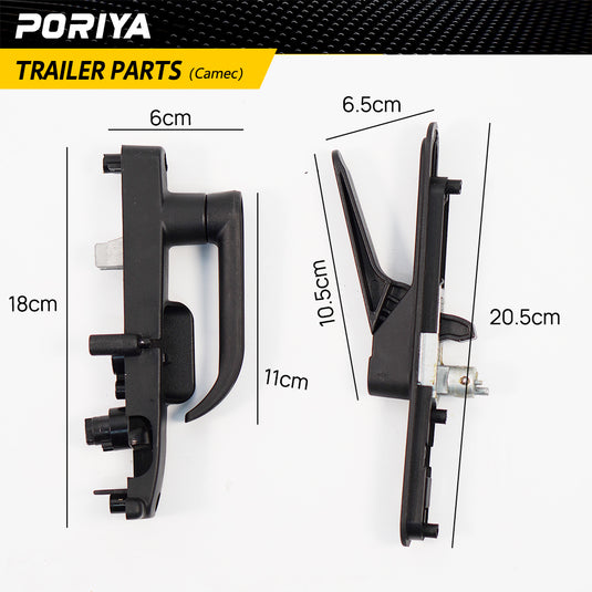 PORIYA Camec Caravan 3 Point Main Door Lock Right Hand Side Hinge with Barrel ＆ Keys