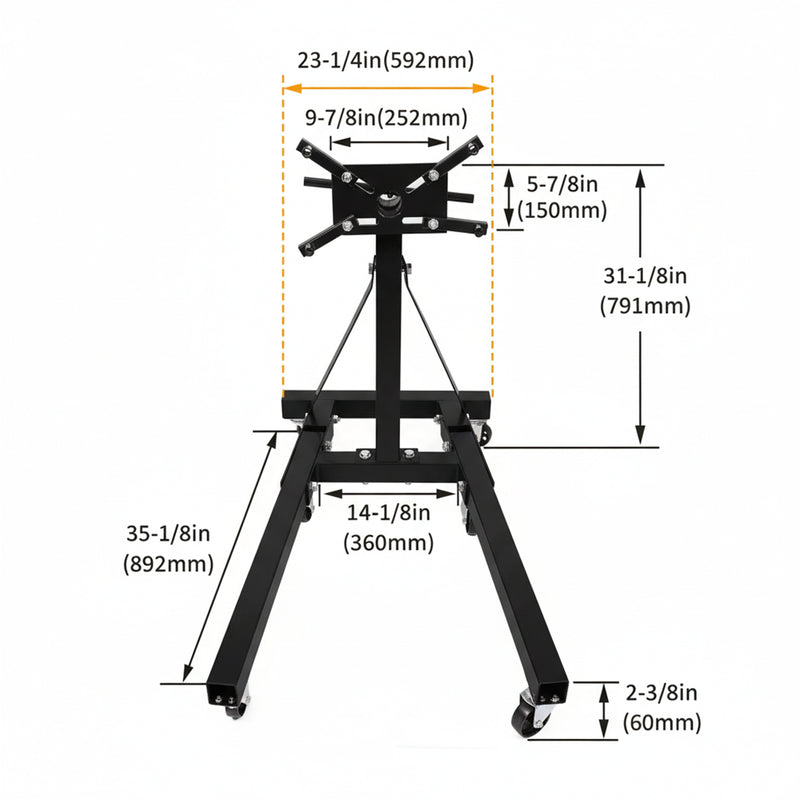 Load image into Gallery viewer, PORIYA  450kg Engine Stand Cars Auto Motor Crane Industrial Workshop Move Hoist
