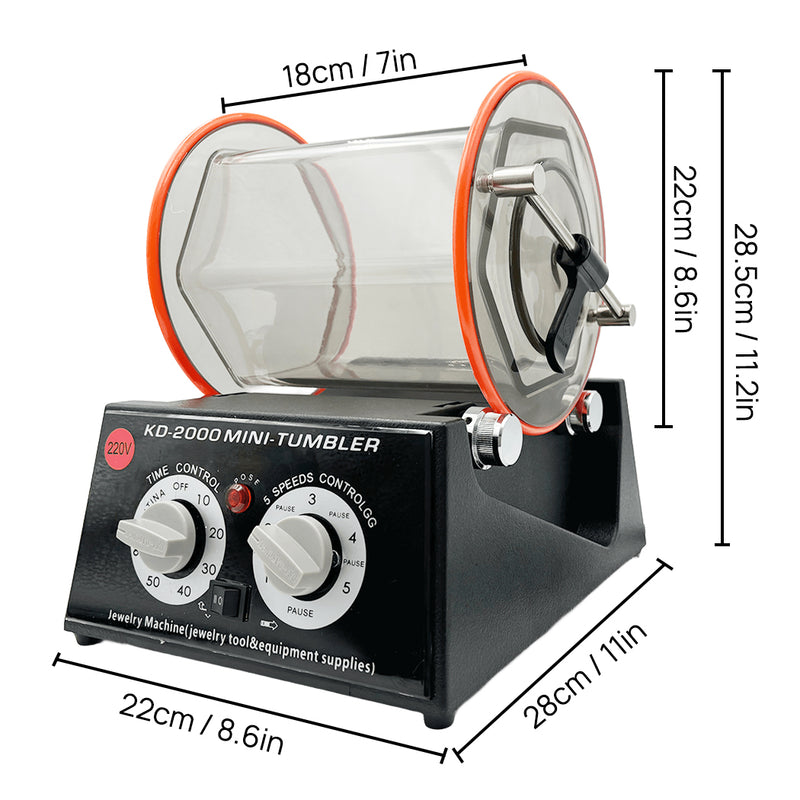 Load image into Gallery viewer, PORIYA 3/5KG Jewelry Surface Polisher Rotary Polisher Gem DIY Tumbler Finish Machine
