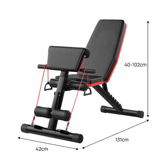 ADKING Weight Bench Fitness Bench Press Squat Rack Adjustable Home Gym Equip