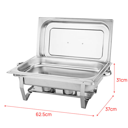 PORIYA 9L 304 Insulated Food Warmer Bain Marie Food Warmer Buffet Warmer Chafing Dish