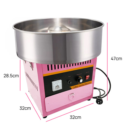 PORIYA Commercial Cotton Candy Machine Sugar Floss Maker 1000W Pink WITH/ Cover