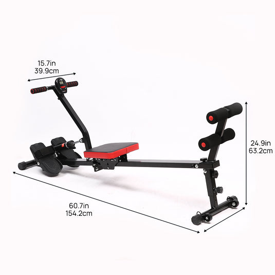 Rowing Machine Rower Resistance Exercise Fitness Gym Home Cardio