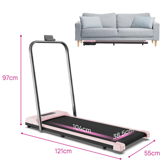 Treadmill Electric Walking Pad Home Office Gym Fitness Remote Control