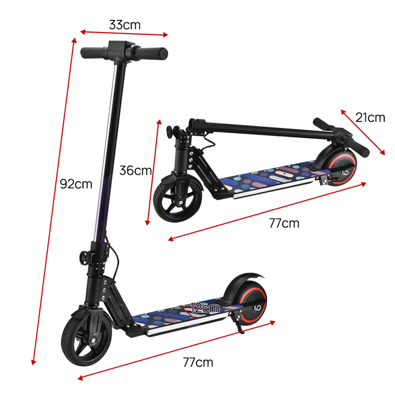 Load image into Gallery viewer, Electric Scooter 130W 16KM/H 8KM Range LED Light Folding Portable Ride Kids Teen
