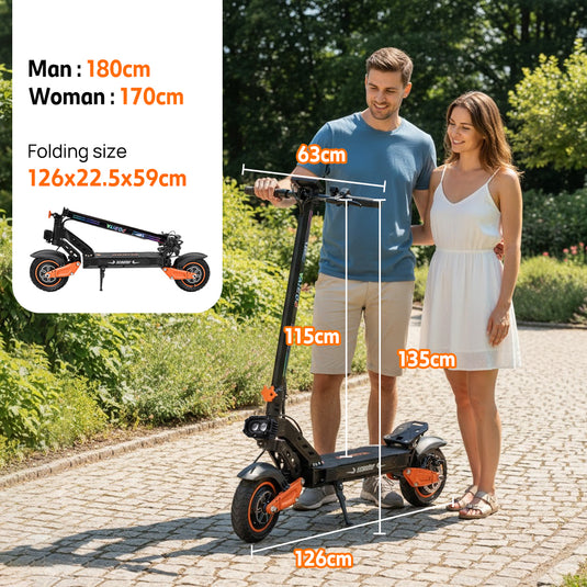 PORIYA Electric Scooter 4000W 70KM/H Dual-Drive Foldable Portable Adult Off Road E-Bike