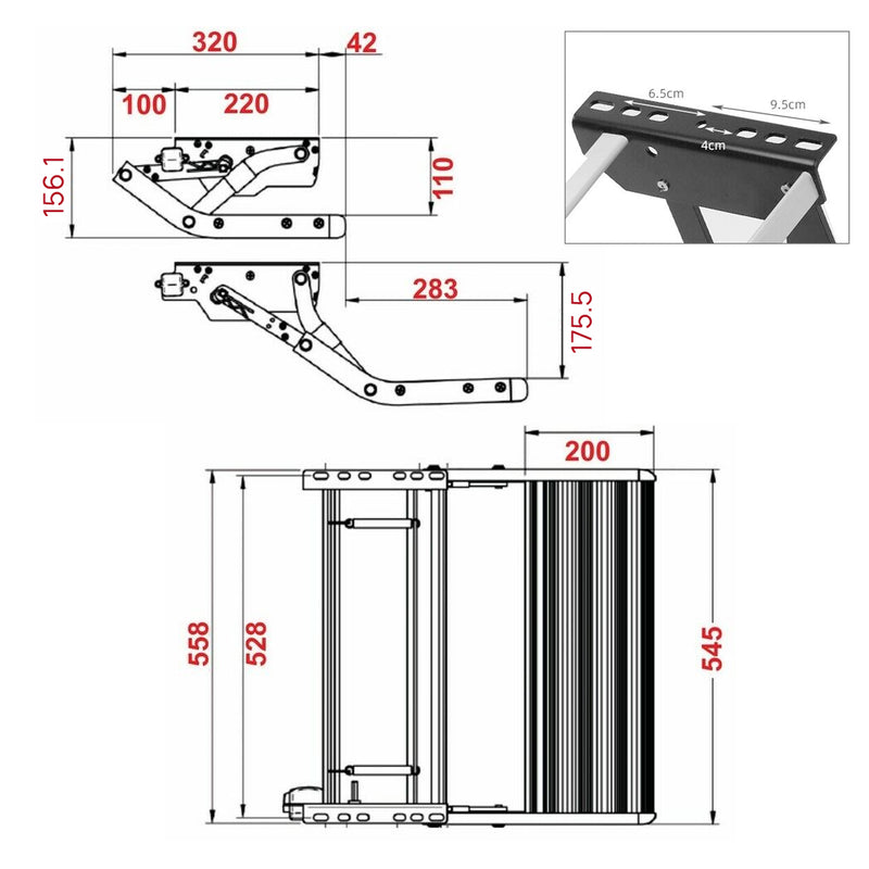 Load image into Gallery viewer, PORIYA Caravan Step Aluminium Pull Out Folding Caravan Step Camper Trailer Motorhome RV
