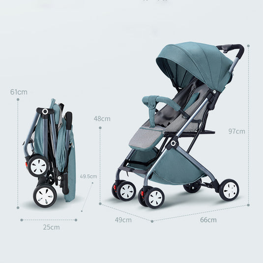 PORIYA Baby Stroller Pram Lightweight Compact Foldable Carry on Plane wi Mosquito Net