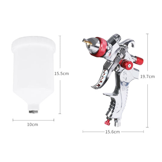 PORIYA Spray Gun Paint Gun Kit HVLP Gravity Feed Air 1.4mm 1.7mm 2mm 3Tips