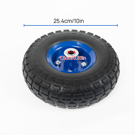 PORIYA 16" SOLID TYRE WHEELBARROW WHEELS FLAT FREE PUNCTURE PROOF 25mm Bore 6.5"-8"