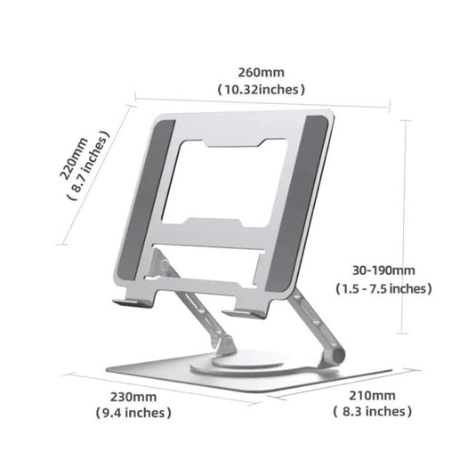 Laptop Stand Riser 360° Rotating Adjustable Ergonomic Foldable Laptop Desk Riser