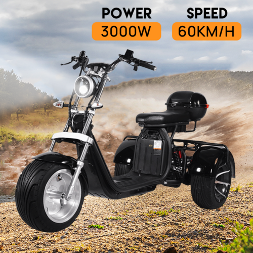 Load image into Gallery viewer, Adult Electric Tricycle Scooter 3000W 60KM/H 50KM 3 wheels Electric Scooters
