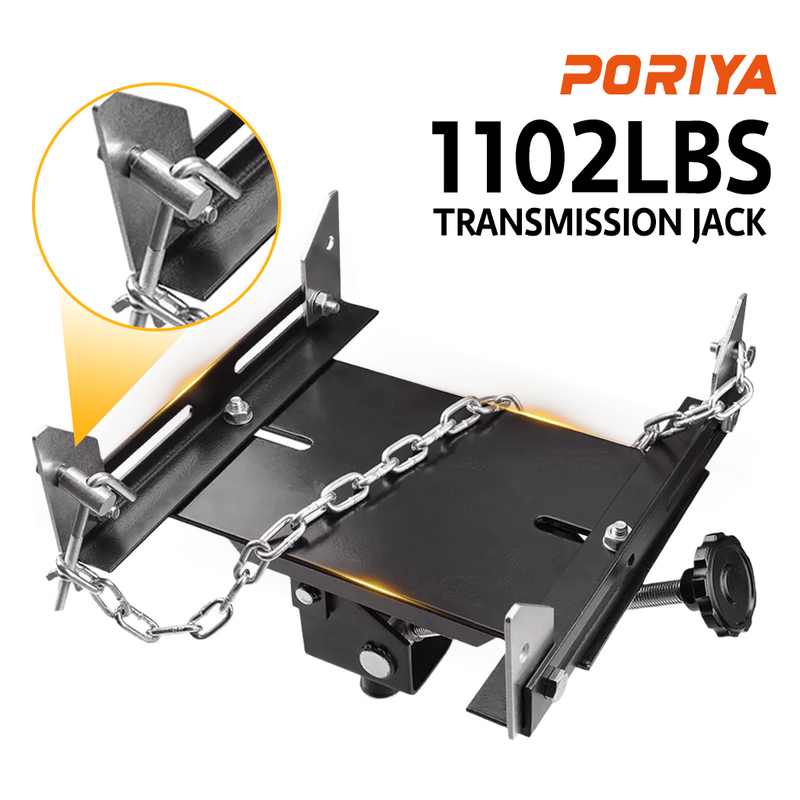 Load image into Gallery viewer, PORIYA Transmission Jack Adapter 500KG Automotive Car Gearbox Removal Trolley Adaptor
