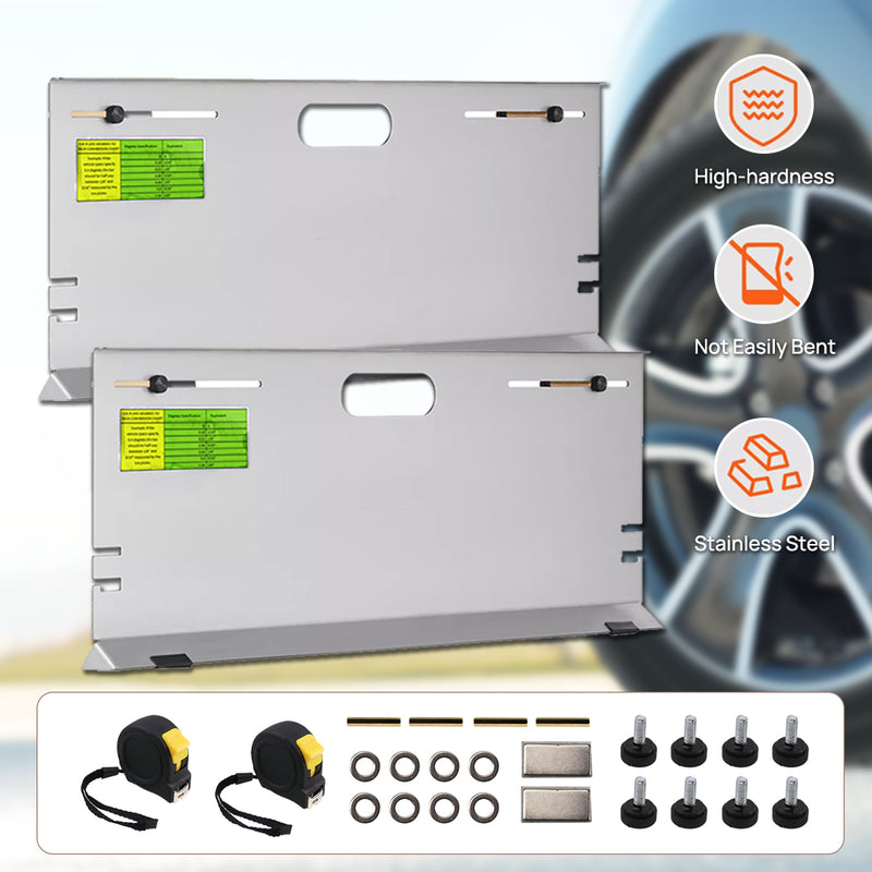 Load image into Gallery viewer, PORIYA Wheel Alignment Tool Toe Plates Accurate Measure Tape And Conversion Chart AU
