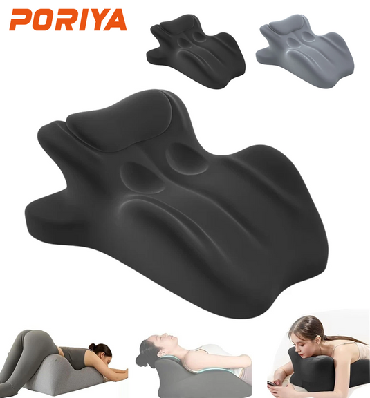 PORIYA Memory Foam Wedge Pillow Sleeping Cushion Neck Back Support 27° Ergonomic Pillow