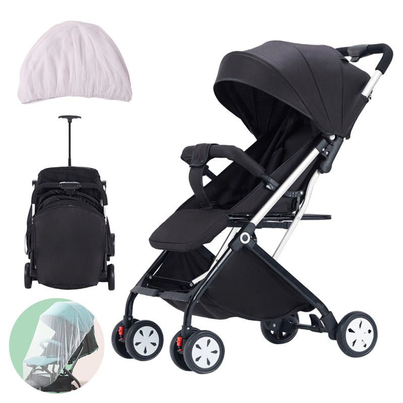 Load image into Gallery viewer, PORIYA Baby Stroller Pram Lightweight Compact Foldable Carry on Plane wi Mosquito Net

