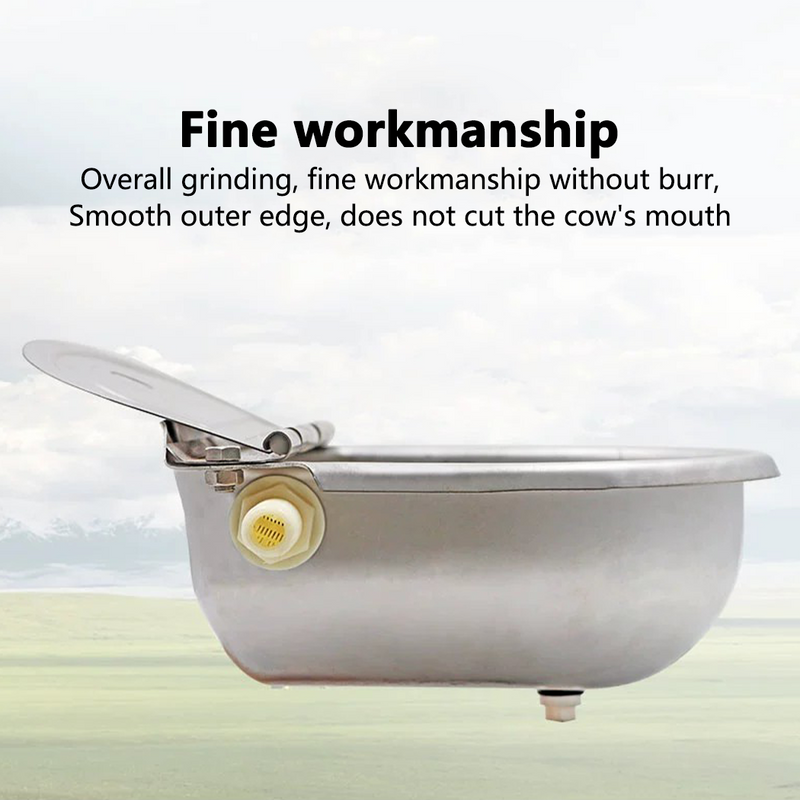 Load image into Gallery viewer, PORIYA Stainless Pipe Water Trough Bowl Auto Drinking For Dog Horse Chicken Auto Fill
