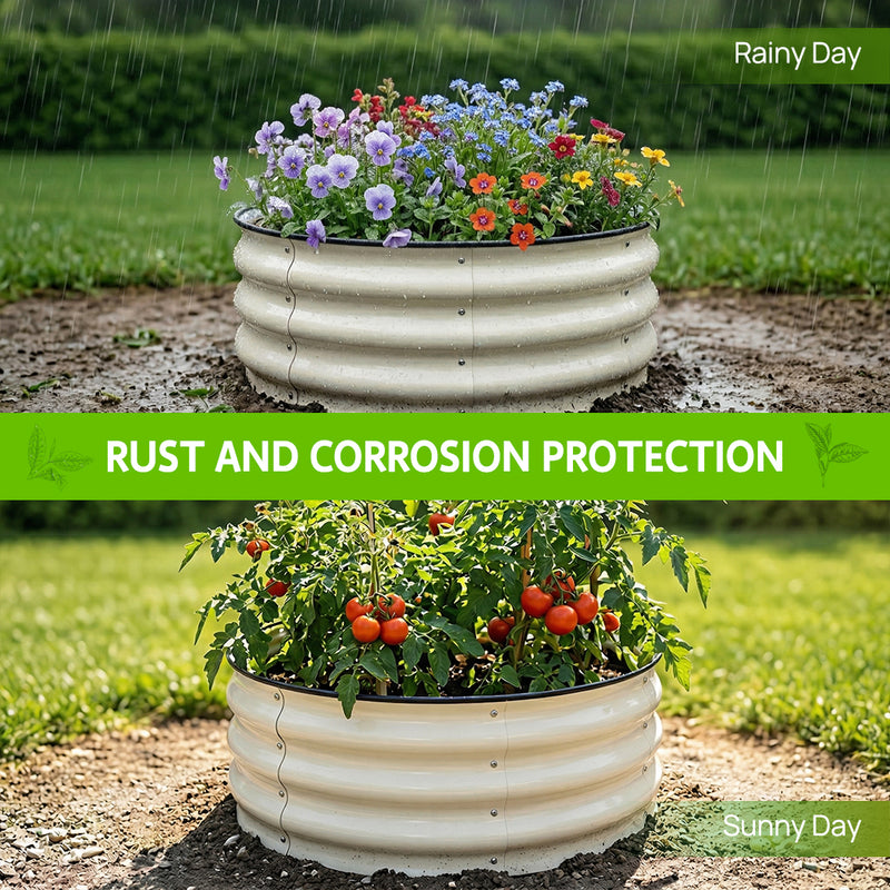 Load image into Gallery viewer, PORIYA 3PC Planter Box Galvanized Raised Garden Bed Container Vegetables&amp;Flowers box
