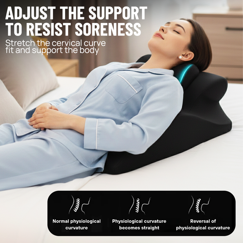 Load image into Gallery viewer, PORIYA Memory Foam Wedge Pillow Sleeping Cushion Neck Back Support 27° Ergonomic Pillow

