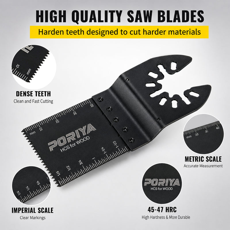 Load image into Gallery viewer, PORIYA 100/200PCS Oscillating Multi Tool Saw Blades Multi Tool Blades for Wood Plastic
