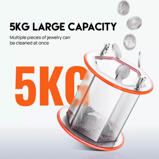 PORIYA 3/5KG Jewelry Surface Polisher Rotary Polisher Gem DIY Tumbler Finish Machine