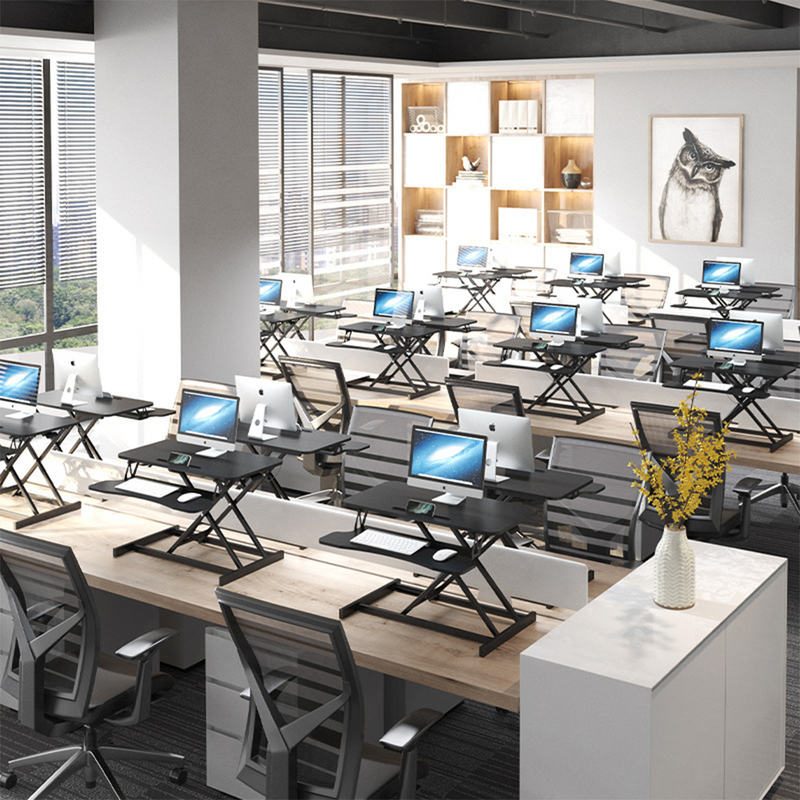 Load image into Gallery viewer, Standing Desk Laptop Riser Height Adjustable Stand Up Sit Stand Computer Shelf
