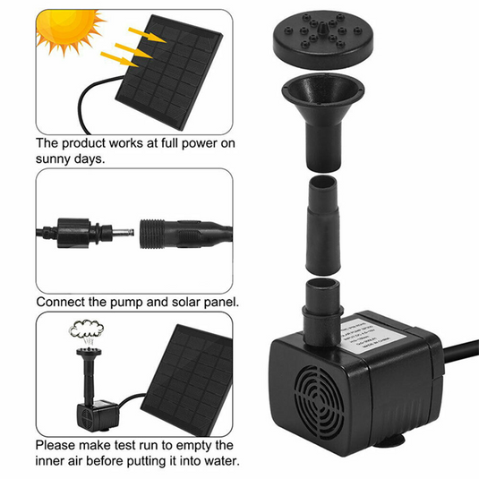 PORIYA Solar Pond Pump Water Fountain Outdoor Powered Submersible Filter AU