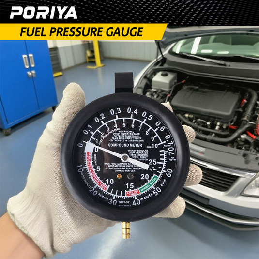 PORIYA Fuel Pump Vacuum Gauge Pressure Vacuum Tester Carburetor Valve Pressure Test Kit