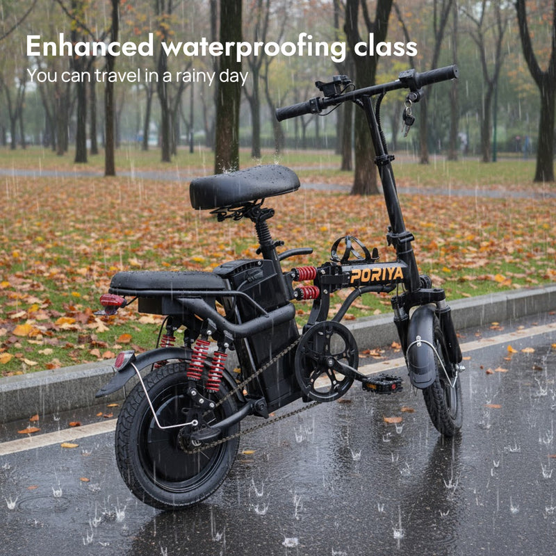 Load image into Gallery viewer, PORIYA Foldable Electric Bicycle 1000W 50KM/H Portable Commuter Travel Bicycle E Bike 48V
