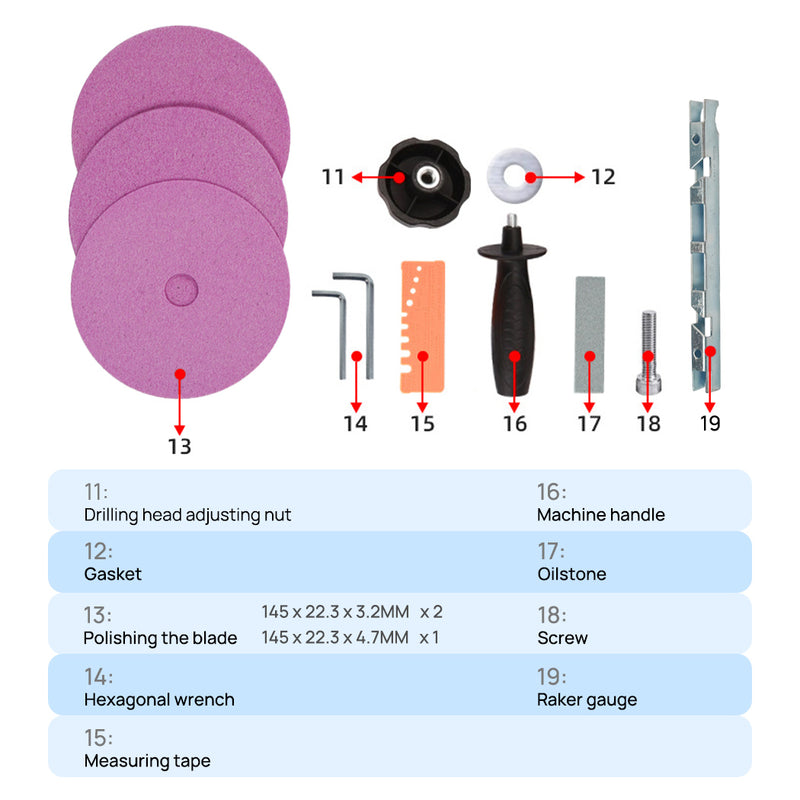 Load image into Gallery viewer, PORIYA Chainsaw Sharpener Chain Saw Electric Grinder Bench Tool w/Raker Gauge
