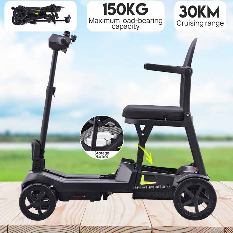 Load image into Gallery viewer, 16KG Electric Mobility Scooter Lithium Motorised Foldable w/ Storage Basket
