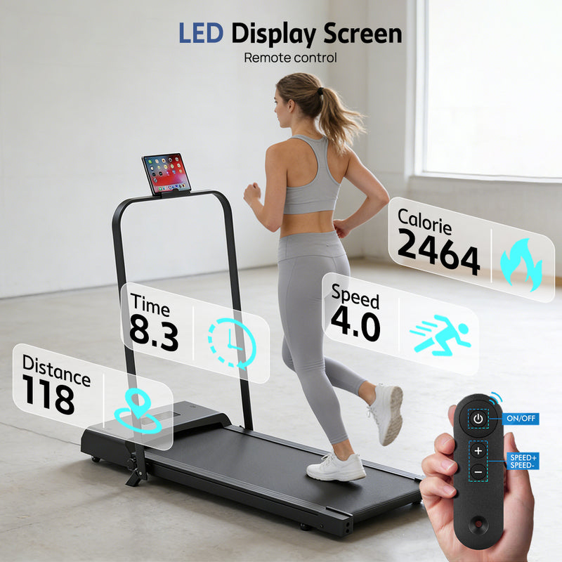 Load image into Gallery viewer, PORIYA Electric Quiet Under Desk Treadmill for Home Gym Fitness Remote Control
