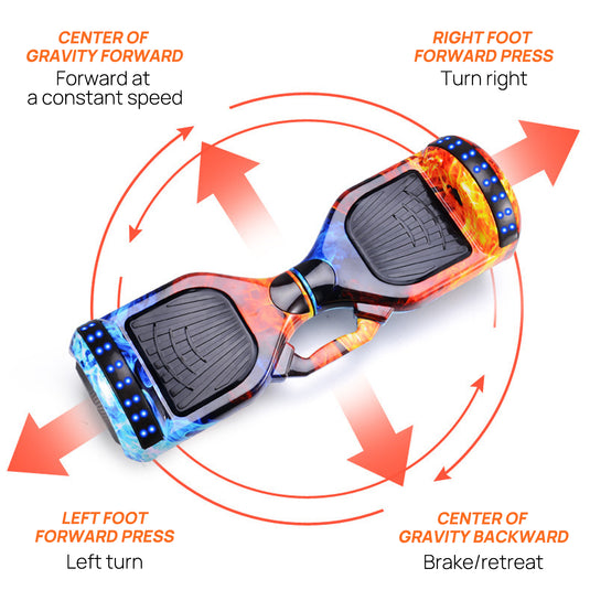 Electric Hoverboard Bluetooth Speaker Portable LED Self Balancing Scooter UL
