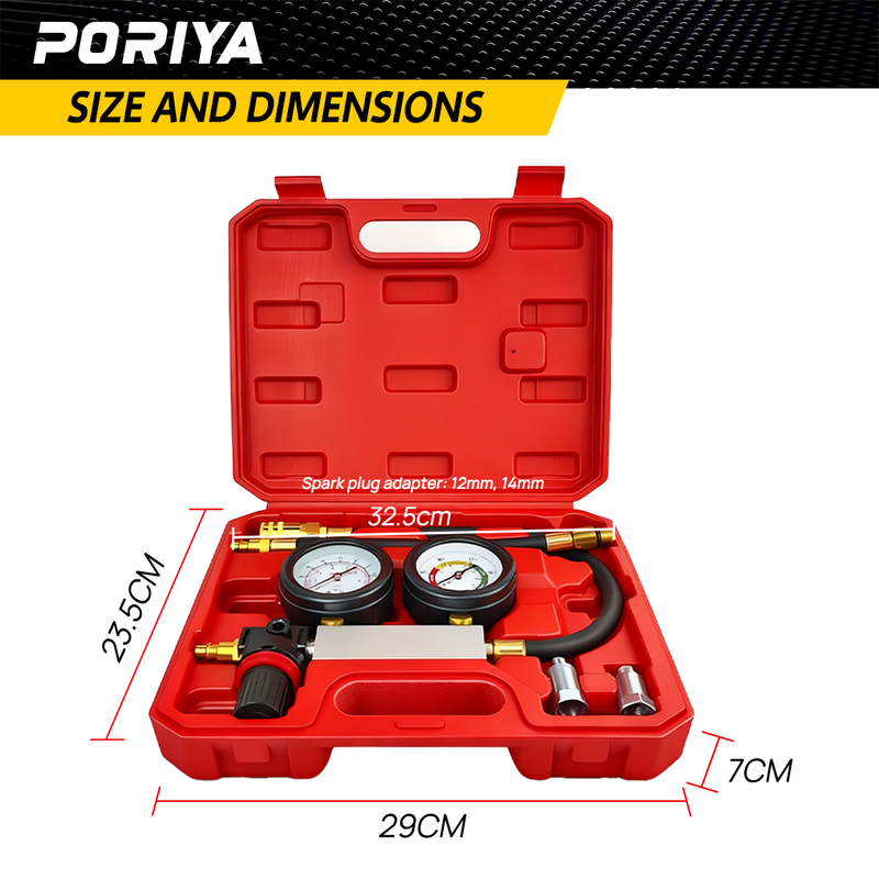 Load image into Gallery viewer, PORIYA Cylinder Leakage Detector Tester Kit Petrol Engin Cylinder Leak Down Tester Kit
