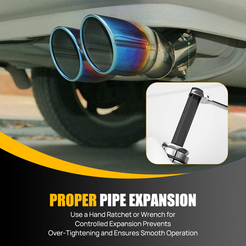 Load image into Gallery viewer, PORIYA Tail Pipe Expander Exhaust Tailpipe 3PCS Tool Set Muffler Spreader Dent Remover
