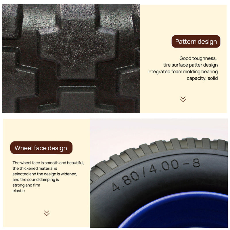 Load image into Gallery viewer, PORIYA 16" SOLID TYRE WHEELBARROW WHEELS FLAT FREE PUNCTURE PROOF 25mm Bore 6.5"-8"
