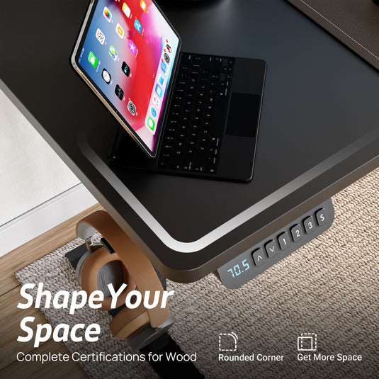 PORIYA 1.7M Electric Standing Desk Height Adjustable Home Office Computer Working Desk