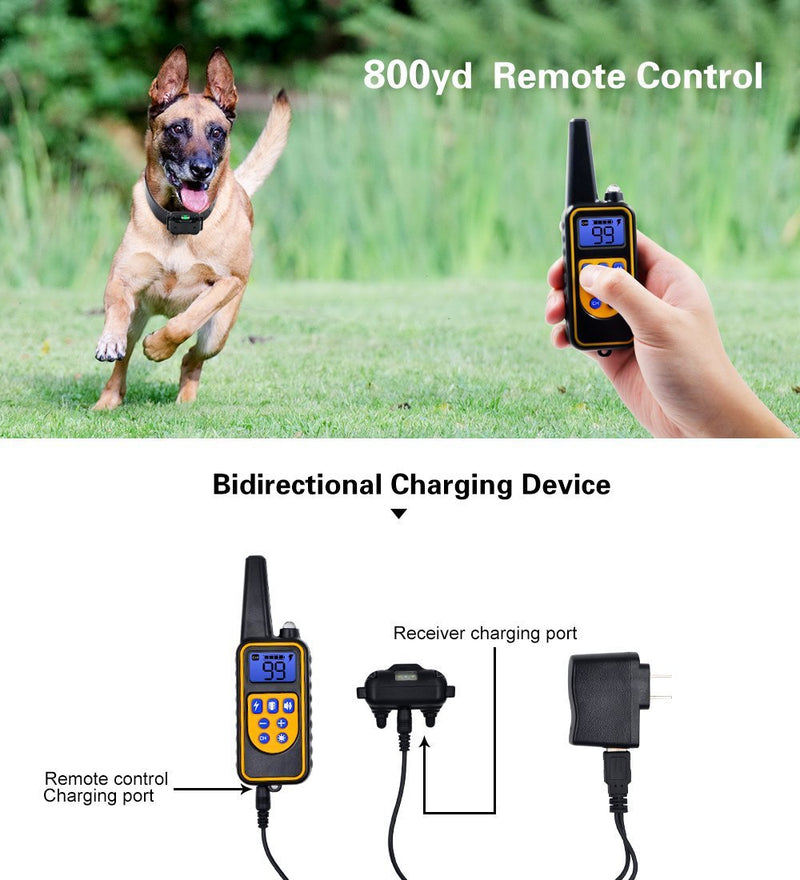 Load image into Gallery viewer, PORIYA Anti Bark Pet Dog Training Collar Remote Control Obedience Collar E-Collar USB
